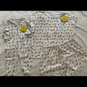 Roller Rabbit Onesie & Marching Mom PJs